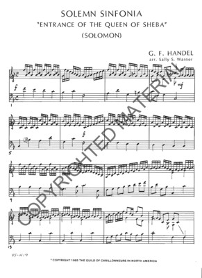 Solemn Sinfonia &quot;Entrance of the Queen of Sheba&quot; (Solomon)