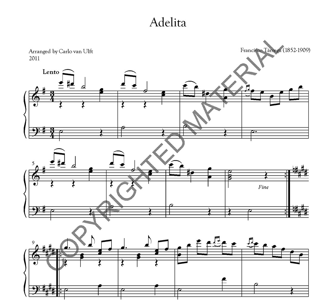 [PDF] Adelita/Mazurca/Pavana