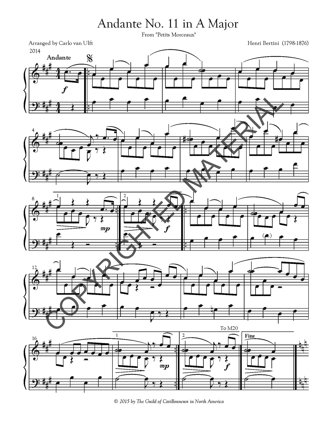 [PDF] Andante No. 11 in A Major