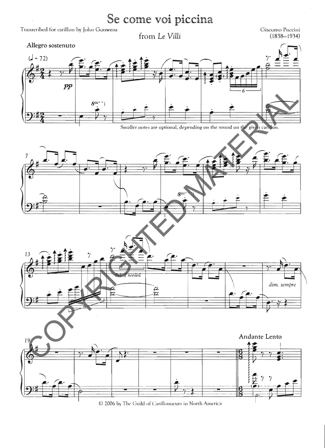 [PDF] Se come voi piccina  (Le Villi)