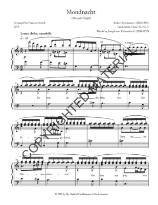 [PDF] Mondnacht (Liederkreis, Op. 39)