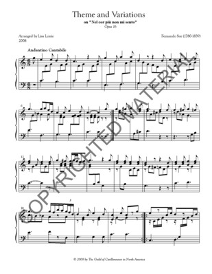 Theme and Variations on &quot;Nel cor più non mi sento&quot; (La molinara)