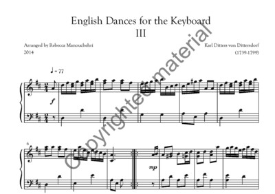 Four English Dances for the Keyboard