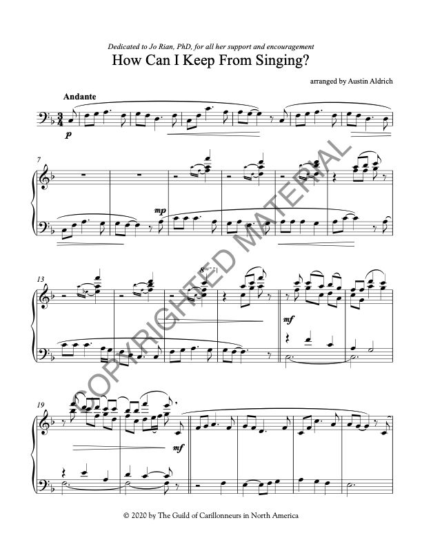 How Can I Keep From Singing?