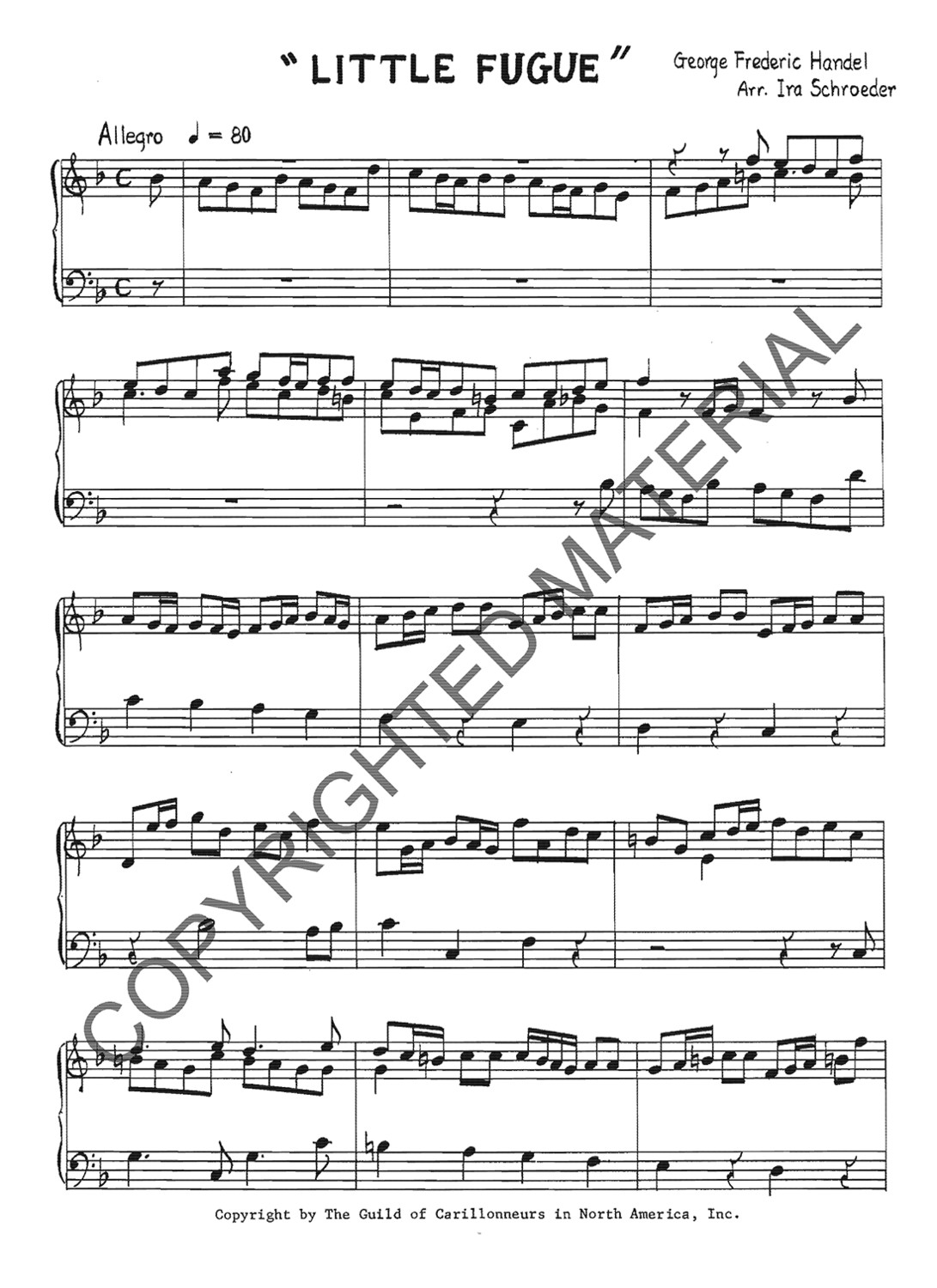 [PDF] "Little Fugue" (Handel/Sheeles)