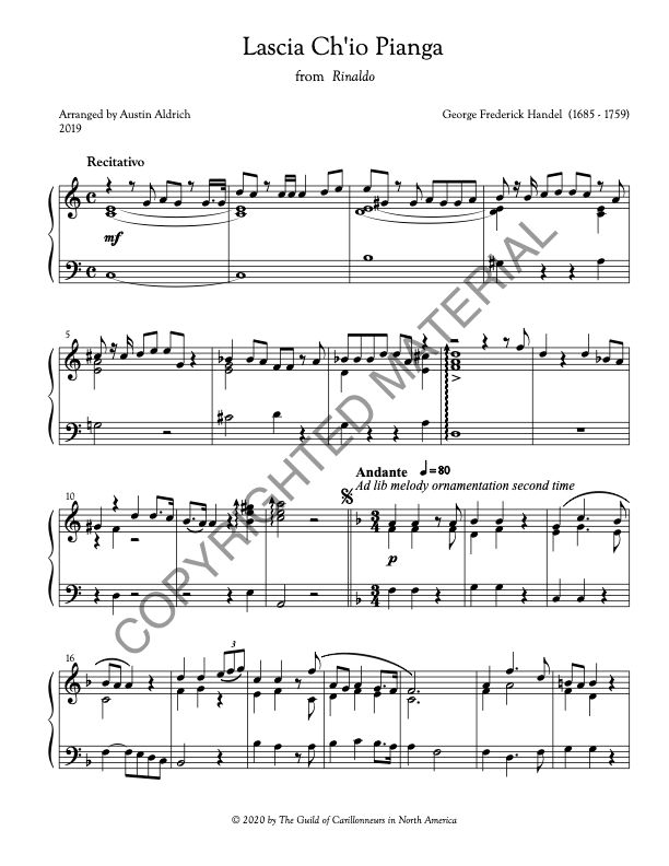 [PDF] Lascia ch'io pianga (Rinaldo)