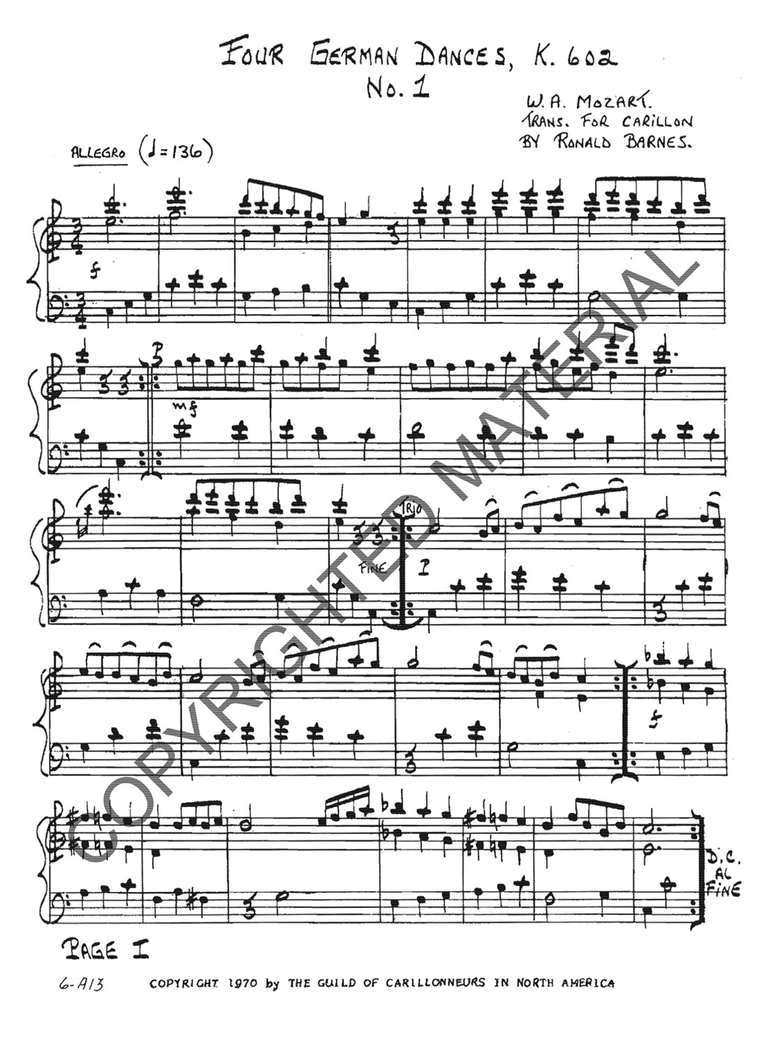 [PDF] Four German Dances, K. 602