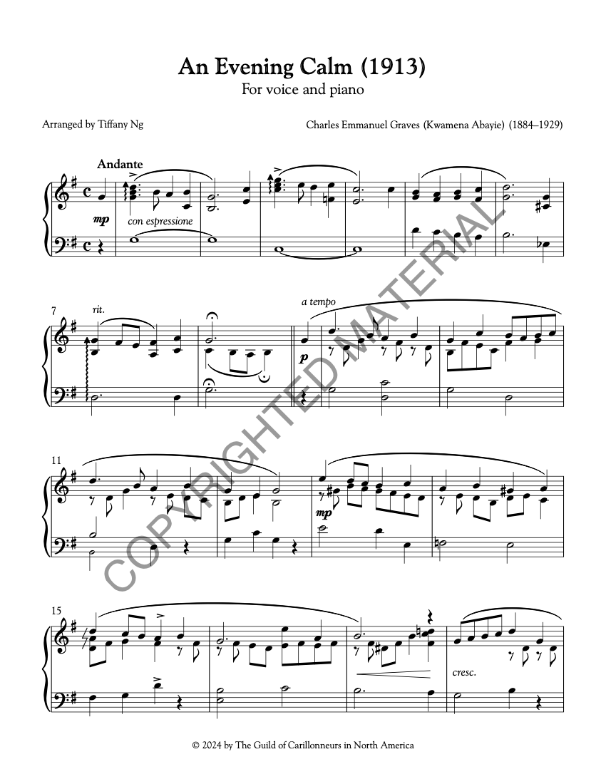 Image of the first page of the score for preview only