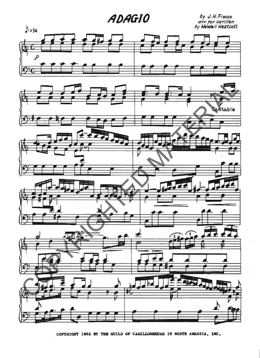 Image of the first page of the score for preview only