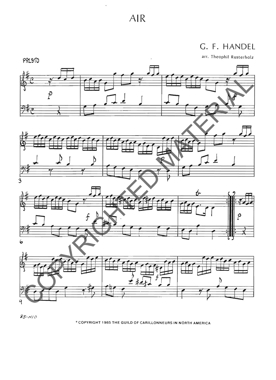 Image of the first page of the score for preview only