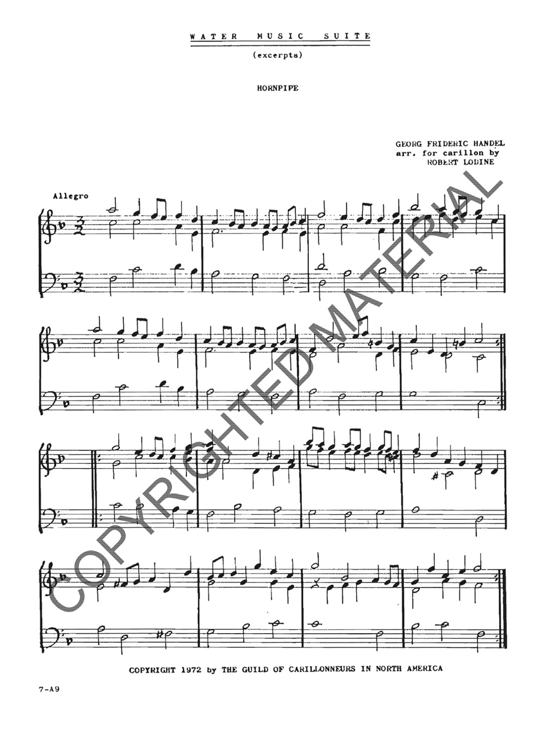 Water Music (excerpts)