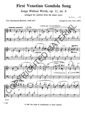 Songs Without Words, Set 1