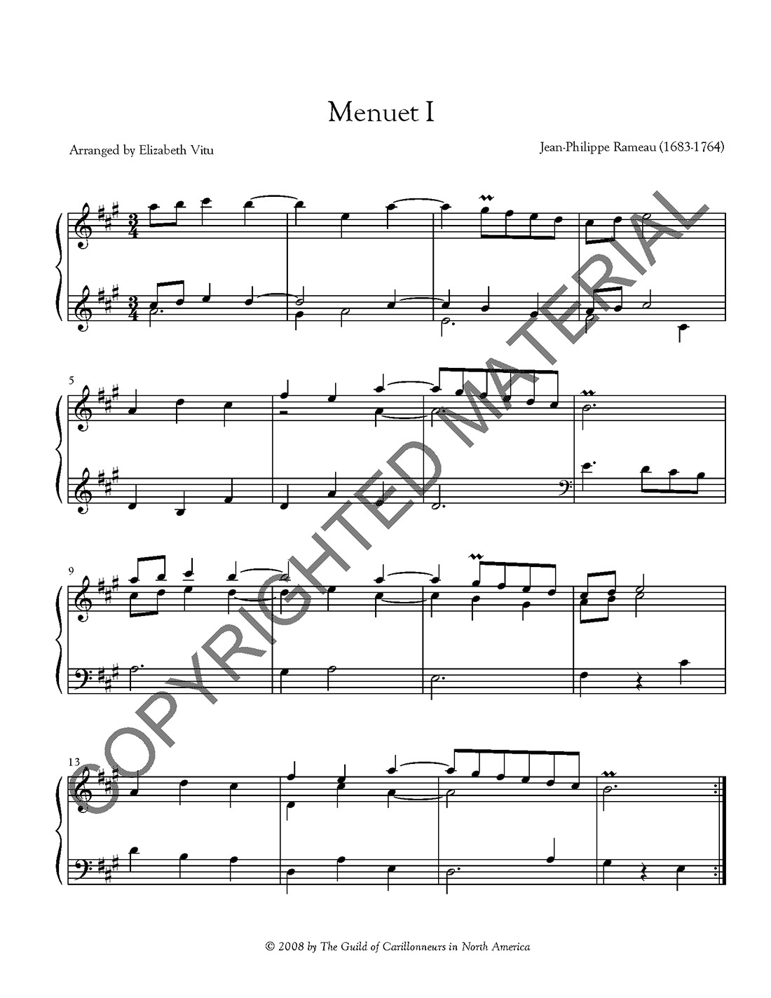 Two Menuets and One Sarabande