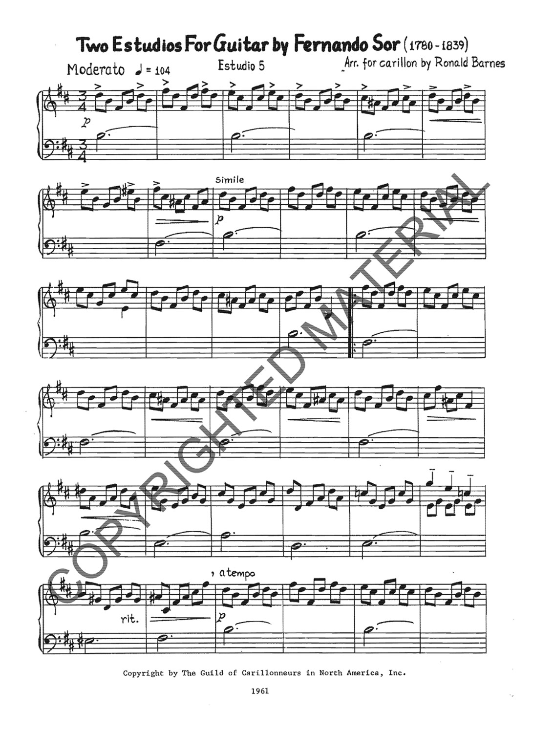 Two Estudios for Guitar