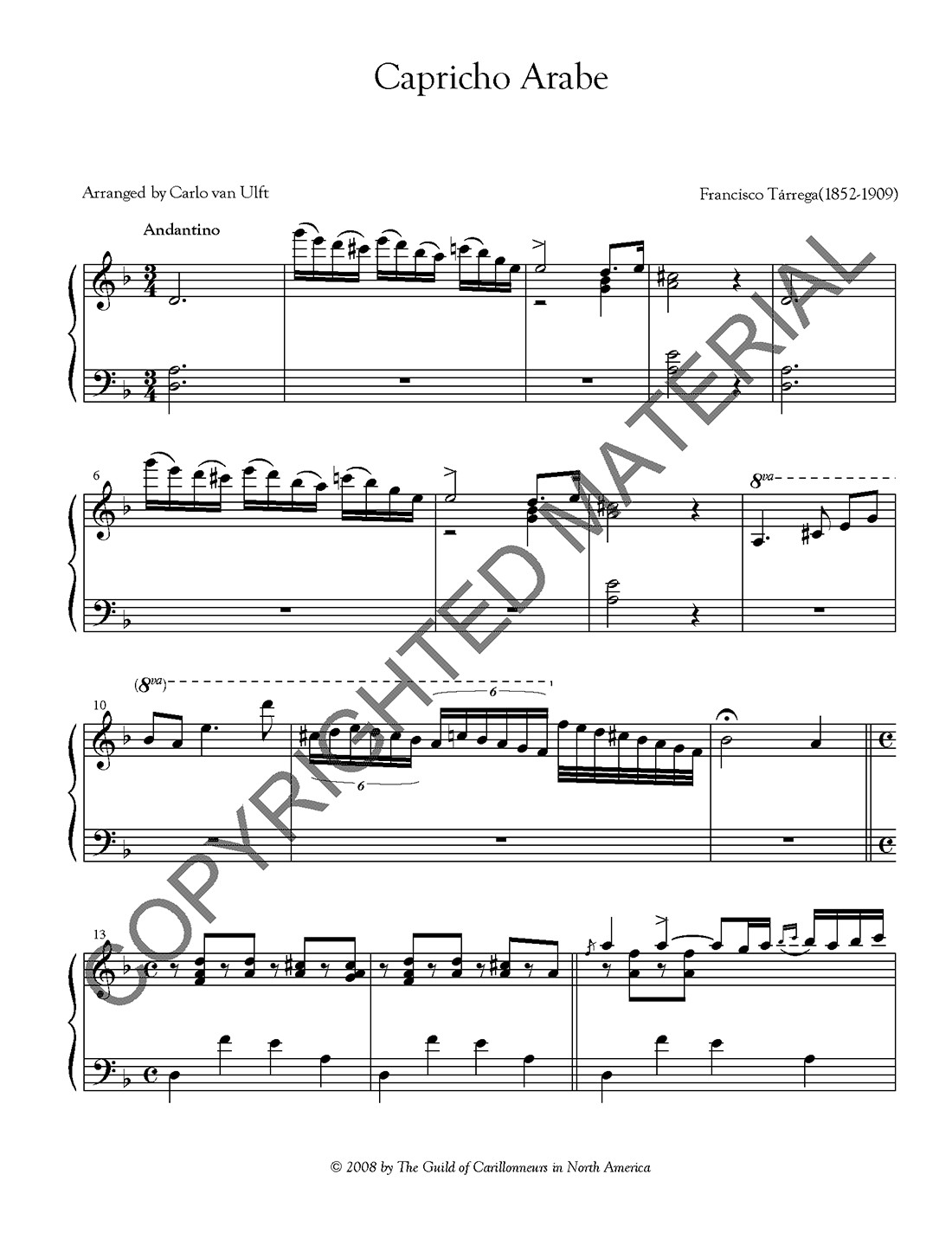 Image of the first page of the score for preview only