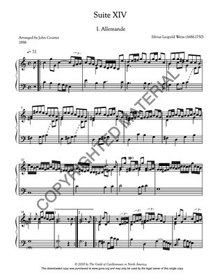 Suite XIV (Guitar), Weiss