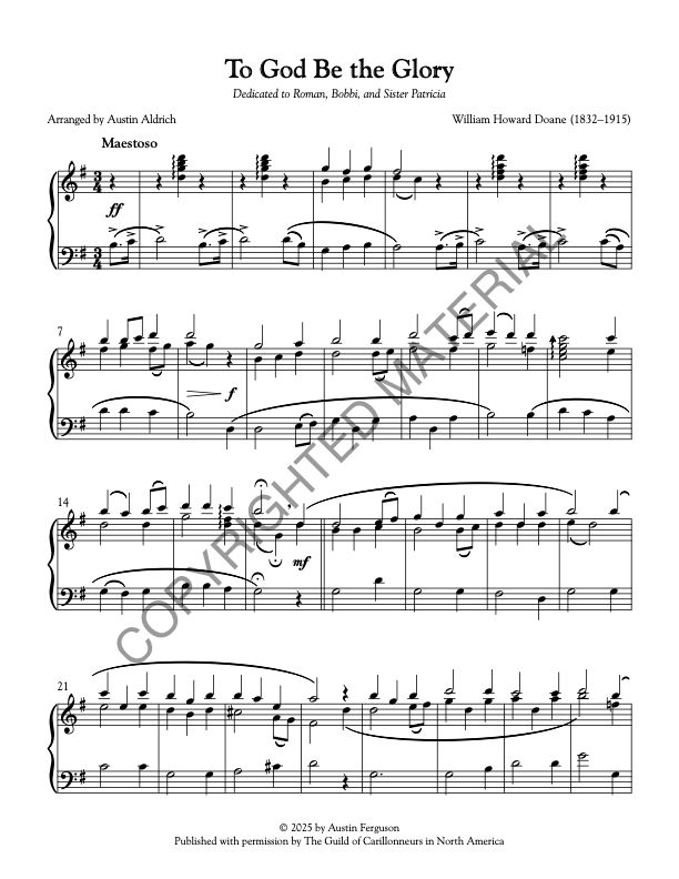 [PDF] To God Be the Glory
