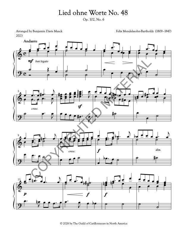 [PDF] Lied ohne Worte No. 48