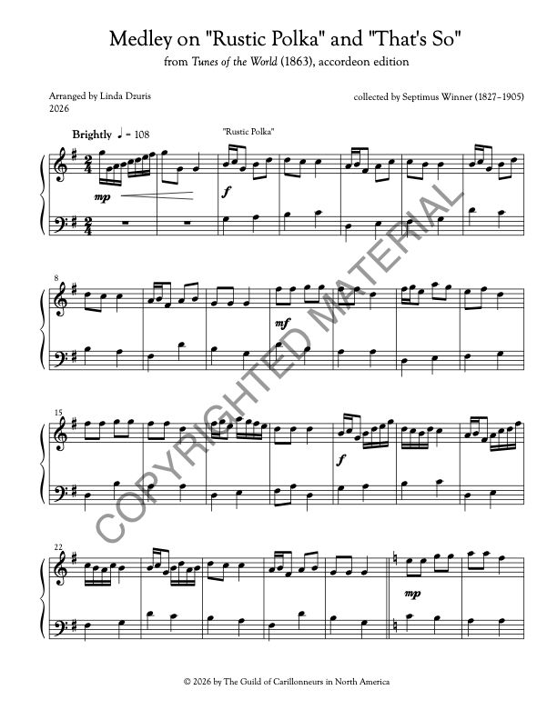 Medley on "Rustic Polka" &amp; "That's So"