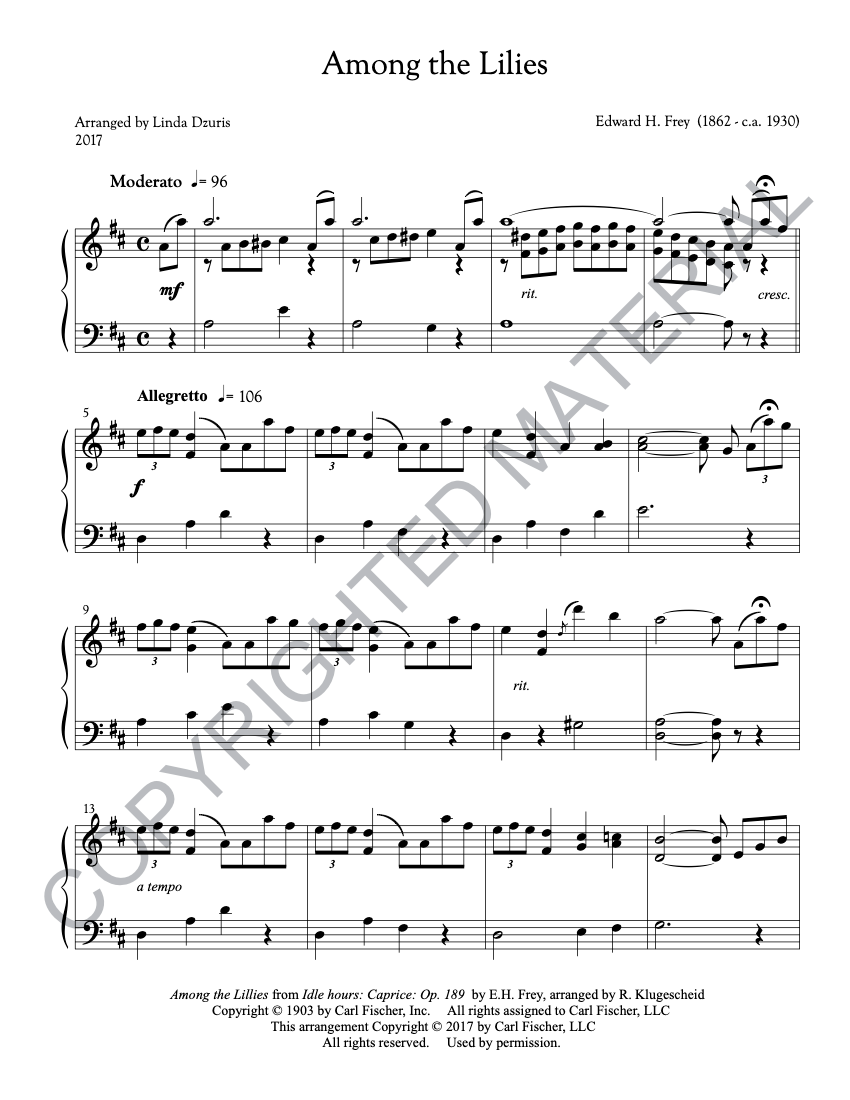 Image of the first page of the score for preview only