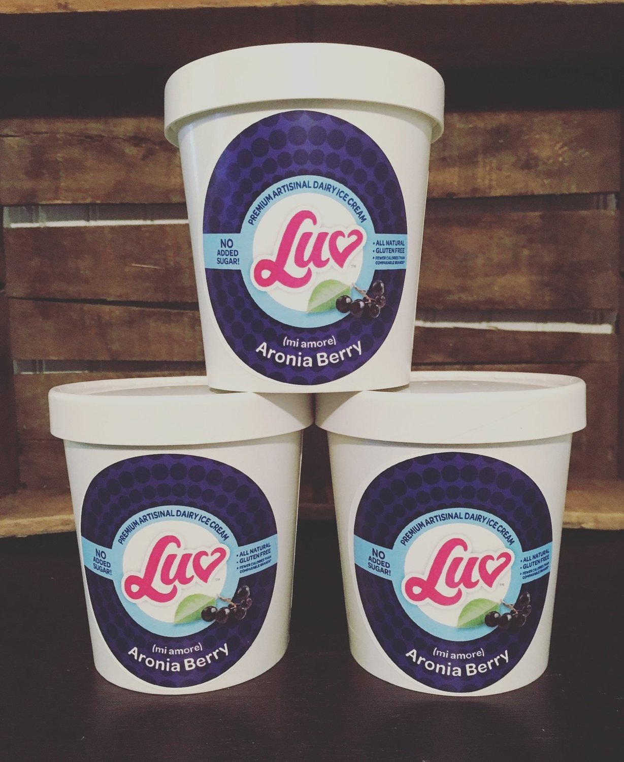 LUV Artisinal Dairy Blender Mix Ice Cream Made w/Our Aronia Berries