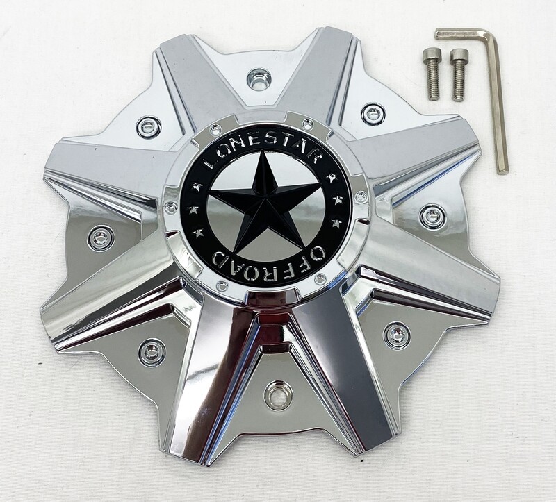 Lonestar Gunslinger Cap - Chrome - 5/ 6 /8 Lug Lonestar Gunslinger Cap - Chrome - 5/ 6 /8 Lug