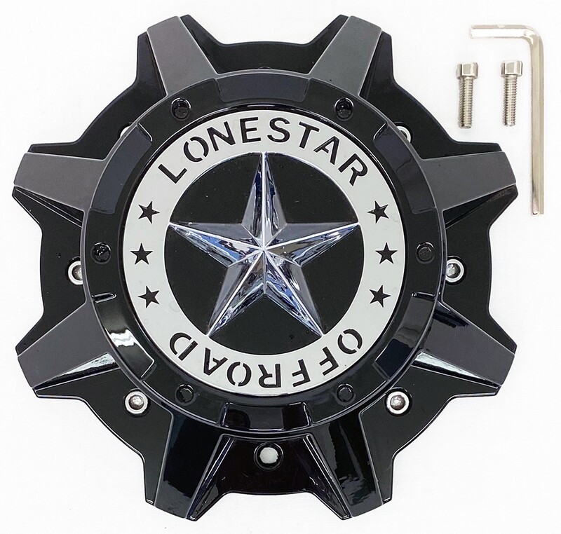 Lonestar Gunslinger Cap (Tall) - Gloss Black - 8 Lug Lonestar Gunslinger Cap (Tall) - Gloss Black - 8 Lug