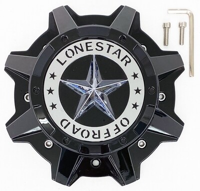 Lonestar Gunslinger Cap (Tall) - Gloss Black - 8 Lug