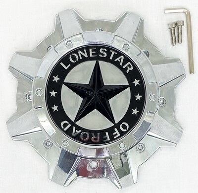 Lonestar Gunslinger Chrome Cap (8 Lug Tall 20x10, 22x12)