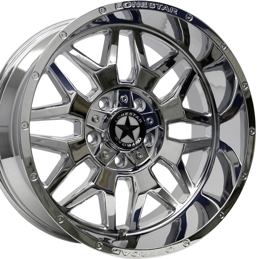 20x10 Chrome Renegade Wheels (4), 5x5.5(139.7mm) & 5x150mm, -25mm Offset 20x10 Chrome Renegade Wheels (4), 5x5.5(139.7mm) & 5x150mm, -25mm Offset