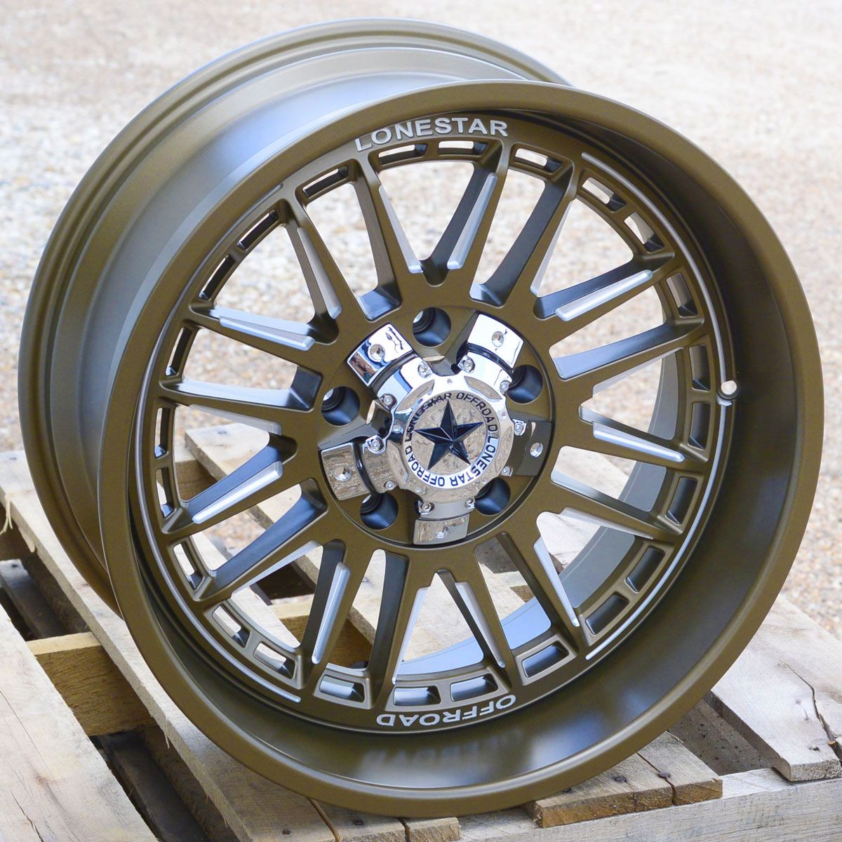 20x9.5 Satin Bronze Lonestar Canyon Wheels (4), 5x5.5(139.7mm) & 5x150mm, -12mm Offset