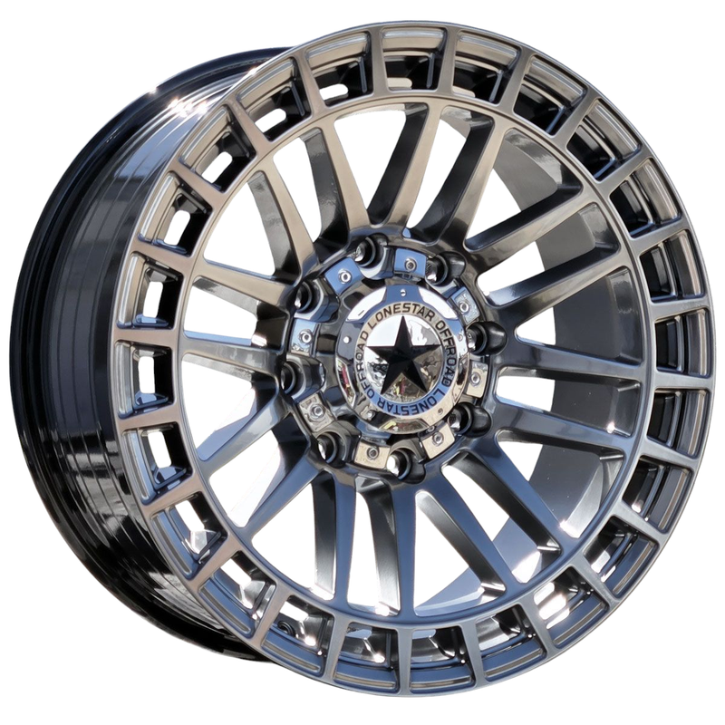 20x9 Platinum Lonestar Frontier Wheels (4), 8x6.5 (8x165.1mm) +12mm Offset, FLOWFORMED 20x9 Platinum Lonestar Frontier Wheels (4), 8x6.5 (8x165.1mm) +12mm Offset, FLOWFORMED