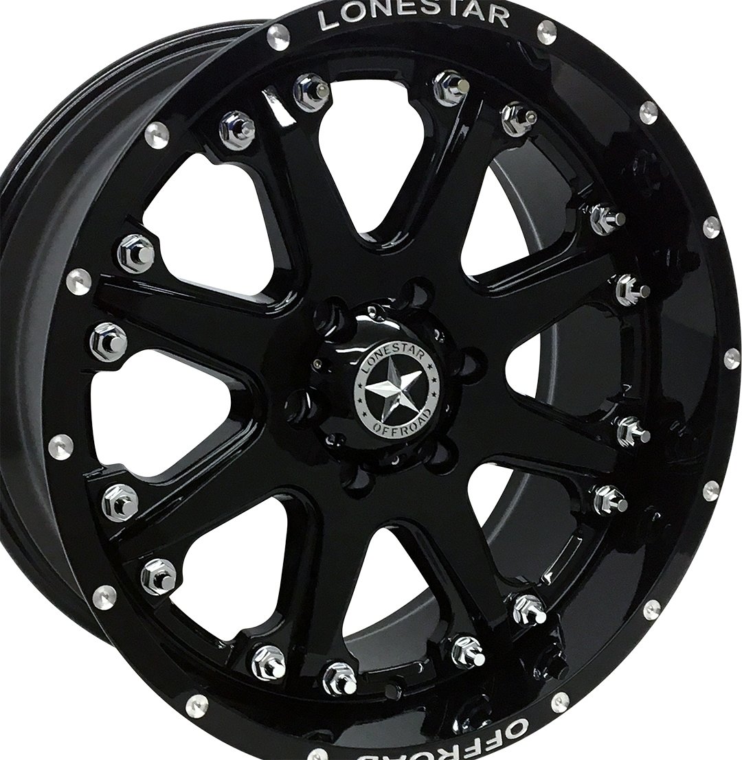 20x9 Gloss Black Lonestar Bandit Wheels (4), 6x135mm, 0mm Offset