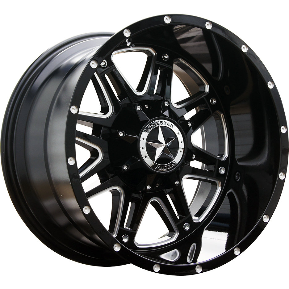 x12 Gloss Black W Milled Accents Outlaw Wheels 4 5x5 5 5x139 7mm 5x150mm