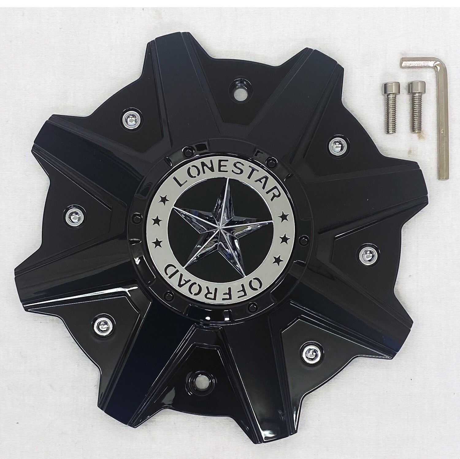 Lonestar Gunslinger Cap - Gloss Black - 5/ 6 /8 Lug