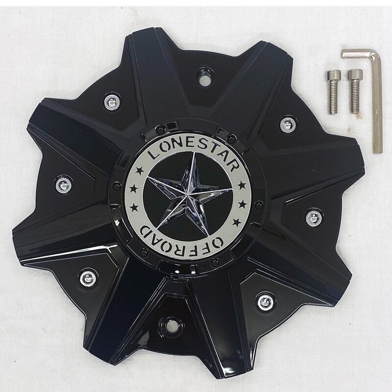 Lonestar Gunslinger Cap - Gloss Black - 5/ 6 /8 Lug Lonestar Gunslinger Cap - Gloss Black - 5/ 6 /8 Lug