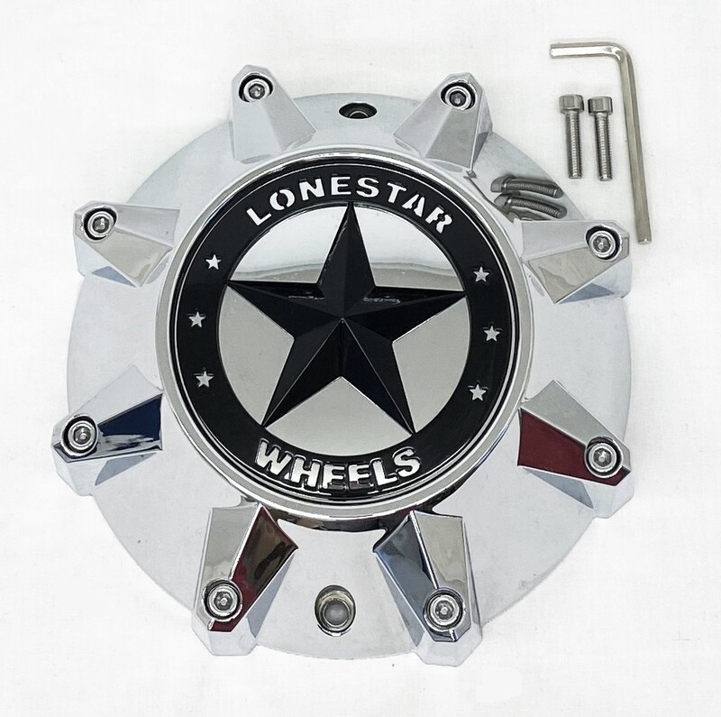 Lonestar Outlaw Cap - Chrome - 5/6/8 Lug 20x10, x12, 22x12 Lonestar Outlaw Cap - Chrome - 5/6/8 Lug 20x10, x12, 22x12
