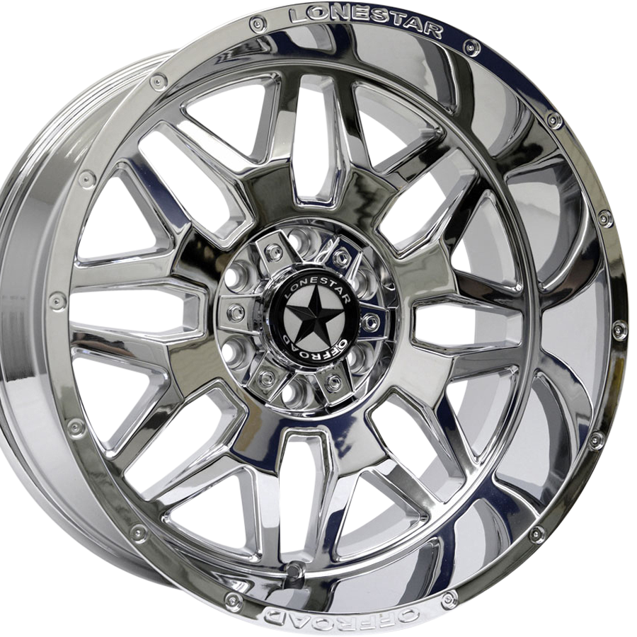 20x10 Chrome Renegade Wheels (4), 6x5.5(139.7mm) & 6x135mm, -25mm Offset 20x10 Chrome Renegade Wheels (4), 6x5.5(139.7mm) & 6x135mm, -25mm Offset