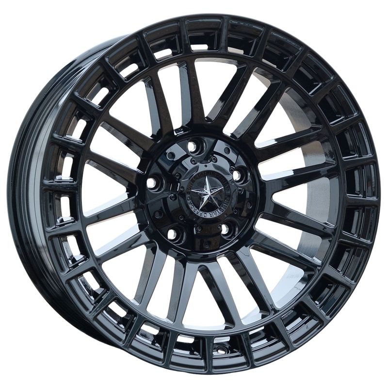 20x9 Gloss Black Lonestar Frontier Wheels (4), 5x5(127mm) & 5x4.5(114.3mm), +8mm Offset, FLOWFORMED