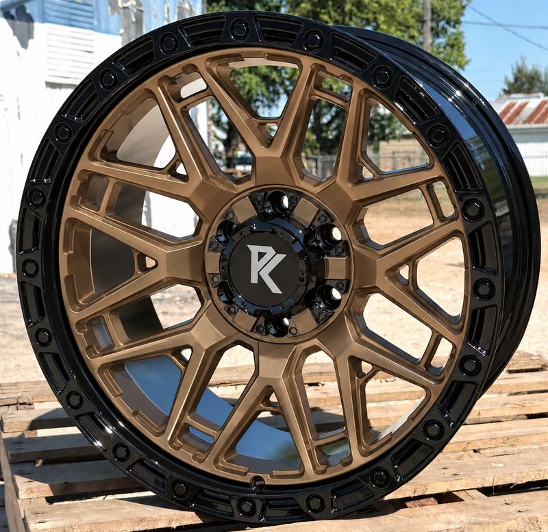 20x10 Bronze & Black Rock King 1891 Wheels (4), 8x170mm, -12mm Offset