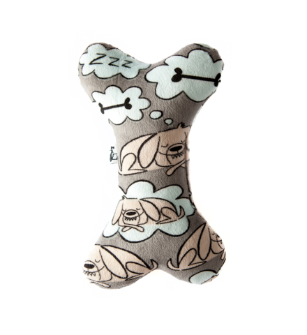 La Doggie Vita, Minky Fleece Squeaky Plush Dog Toy - Hot Diggity Dog Design