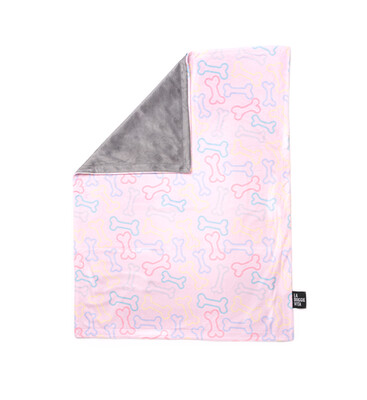 La Doggie Vita Minky Fleece Pet Blanket - Pink Neon MED
