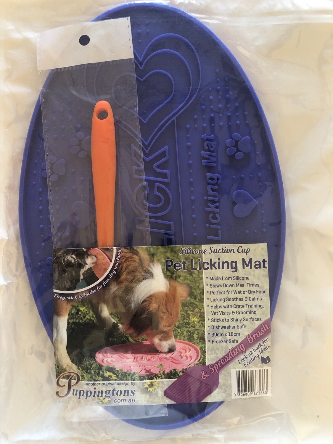 Suction Cup Pet Licking Mat & Spreading Brush