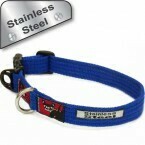 BlackDog Standard Collar - Stainless Steel - Adjustable BLUE SM