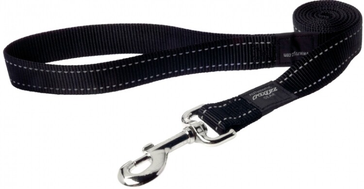Rogz Utility Snake Medium Dog Lead, BLACK