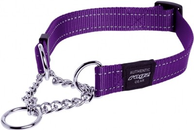 Rogz Utility Control Obedience Collar Purple, MEDIUM