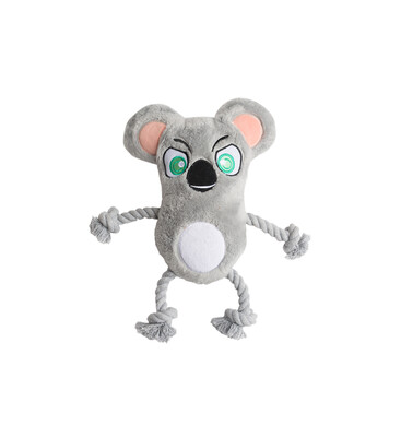 La Doggie Vita Krazy Koala Plush Rope Toy with Squeaker