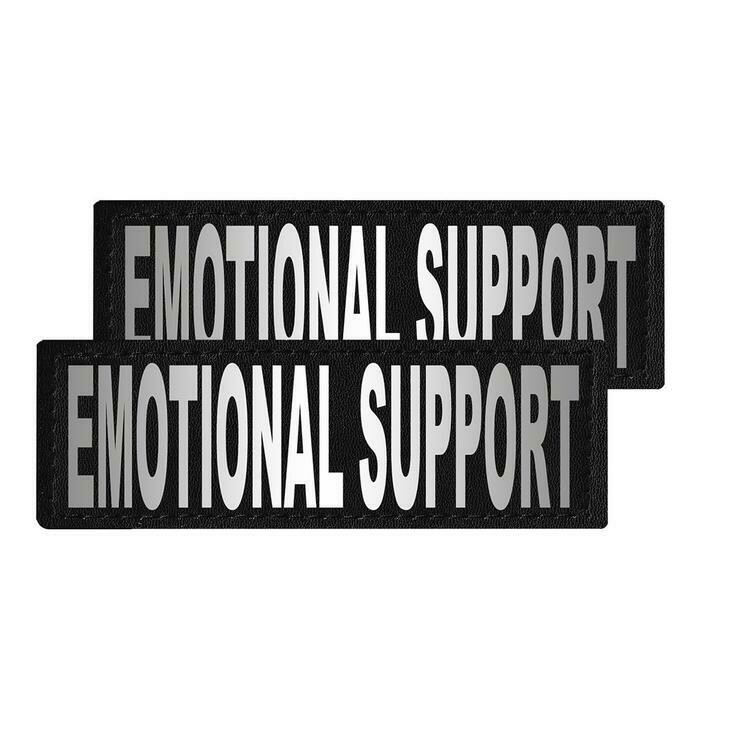 Harness Patches &quot;Emotional Support&quot; Reflective Patch