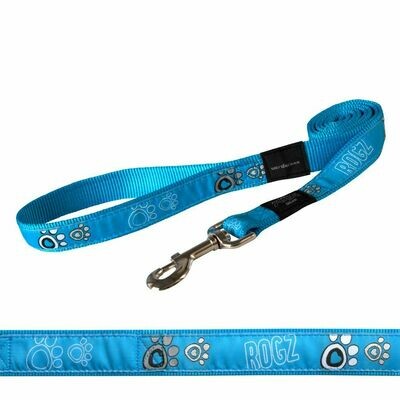 Rogz Fancy Dress Lead - Turqoise Paws