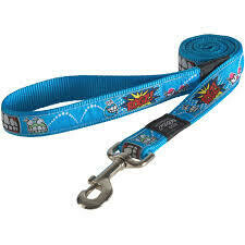 Rogz Fancy Dress Lead - Turquoise Comic - Small